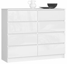 Kummut Akord K120, 120 x 40 x 99 cm, valge