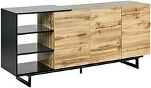 Kummut Beliani Fiora, 40 x 160 x 75 cm, must/pruun
