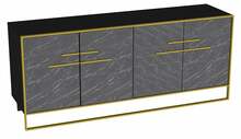 Kummut Kalune Design Polka 875ZNA3513, 179.9 x 47.3 x 75 cm, kuldne/must