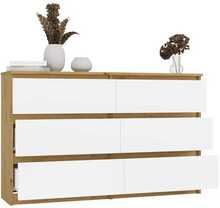 Kummut TopEshop Malwa M6 120, 120 cm, valge/pruun