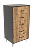 Kummut Kalune Design Planet 854KLN3402, 40 x 50 x 95 cm, antratsiit/mänd