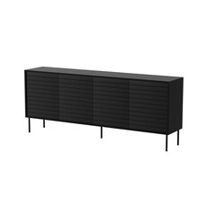 Kummut Cama Meble 4D Cortina, 200 x 40 x 81 cm, must
