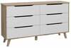 Kummut Forte Scandinavian, 42 x 154.7 x 86.3 cm, valge/puit
