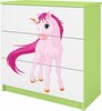 Kummut Kocot Kids Babydreams Unicorn, 80 x 41 x 80.5 cm, valge/roheline