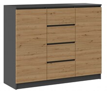 Kummut Top E Shop 2D4S, 120 x 40 x 97 cm, antratsiit/tamm artisan