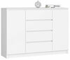 Kummut Akord K140 2D 4SZ CLP, 40 x 138 x 99 cm, valge