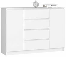 Kummut Akord K140 2D 4SZ CLP, 40 x 138 x 99 cm, valge