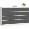 Kummut Akord K160, 40 x 160 x 121 cm, valge/hall
