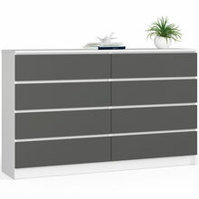 Kummut Akord K160, 40 x 160 x 121 cm, valge/hall