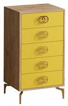 Kummut Kalune Design Nyce 811MDD4120, kuldne/tamm/kollane, 40 x 50 x 103 cm