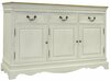 Kummut Home4you Samira, 3 ukse ja 3 sahtliga, 131,5 x 43 x 87 cm, antiikvalge/pruun