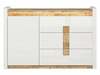 Kummut Black Red White Alameda M, 147 x 41 x 96.5 cm, valge/tamm