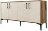 Kummut Kalune Design Kiev 160, 35 x 160 x 78 cm, kreemjas/pähkel