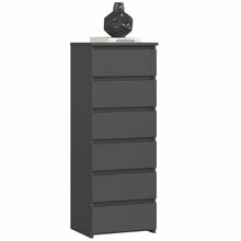 Kummut Akord CL6, 35 x 40 x 109 cm, grafiit/hall