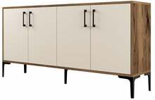 Kummut Kalune Design Kiev 160, 35 x 160 x 78 cm, kreemjas/pähkel