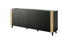 Kummut Cama Meble Faro KOM200 CZ, 200 x 42 x 82 cm, matt must/tamm