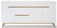 Kummut MC Akcent Cervo 3D/6SZ, 40 x 95 x 193 cm, valge/tamm