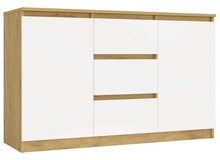 Kummut Top E Shop Malwa 2D3S, 40 x 120 x 75 cm, tamm/valge