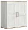 Kummut Black Red White Romance, 93 x 45 x 99 cm, hall/valge