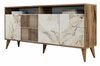 Kummut Kalune Design Milan 160, 35 x 160 x 78 cm, valge/pähkel