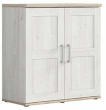 Kummut Black Red White Romance, 93 x 45 x 99 cm, hall/valge