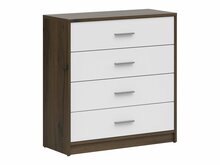 Kummut Brw Nepo Plus S435-KOM4S-DNO/BI, 34 x 80 x 84 cm, tume tamm/valge