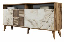 Kummut Kalune Design Milan 160, 35 x 160 x 78 cm, valge/pähkel
