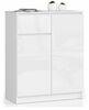 Kummut Akord K80, 80 x 40 x 99 cm, läikiv valge