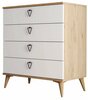 Kummut Kalune Design Versa-Ce 3616, 45 x 80 x 90.8 cm, tamm/valge