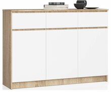 Kummut Akord Furniture Factory K140 94036010, 40 x 138 x 99 cm, valge/pruunikas
