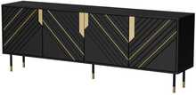 Kummut Cama Meble 4D Mountain, 204 x 40 x 72 cm, must/kuldne