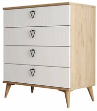Kummut Kalune Design Versa-Ce 3616, 45 x 80 x 90.8 cm, tamm/valge