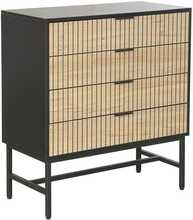 Kummut Home4you Helve 40923, 80 x 40 x 89,5 cm, must/beež