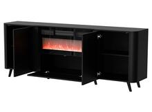 Kummut Cama Meble Volare, 200 x 39 x 75 cm, must + kamin