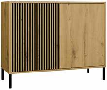 Kummut Top E Shop Kamaro, 40 x 103.5 x 82.5 cm, must/artisan oak
