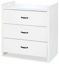 Kummut Klups Amelia, 89 x 46 x 84 cm, valge