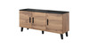 Kummut Halmar Lotta 150 3D, 150 cm, tamm votan/must