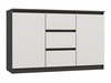 Kummut Topeshop Malwa 2D3S M-MP-K-MAL-2D3S-ANTBIA, 120 x 40 x 75 cm, valge/antratsiit