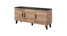 Kummut Halmar Lotta 150 3D, 150 cm, tamm votan/must