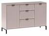 Kummut Halmar Linka Style LS2, 134.6 x 40.6 x 86.1 cm, beež/roosa