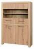 Vitriinkapp Adrk Furniture Janez, 110 x 40 x 160 cm, pruun