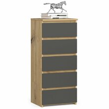 Kummut Akord CL5, 35 x 40 x 92 cm, tamm/hall