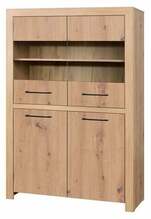Vitriinkapp Adrk Furniture Janez, 110 x 40 x 160 cm, pruun