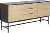 Kummut Home4you Helve 40925, 150 x 40 x 75 cm, must/liivakarva