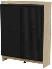 Kummut Cama Meble Porto, 100 x 38 x 130 cm, tamm/must