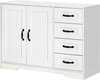 Kummut Homcom, 4 sahtlit, 1 kapp, 105 x 40 x 76 cm, valge
