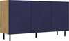 Kummut Kama 3K, 40 x 150 x 78 cm, sinine/pruun