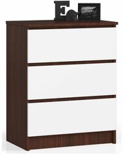 Kummut Akord Furniture Factory, 40 x 60 x 77 cm, valge/tume tamm