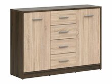 Kummut Black Red White Nepo Plus S435-KOM2D4S-DNO/DSO, 34 x 118.5 x 84 cm, tume tamm/sonoma tamm
