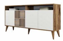 Kummut Kalune Design Milan 845HCT5330, 160 x 35 x 78 cm, valge/pähkel